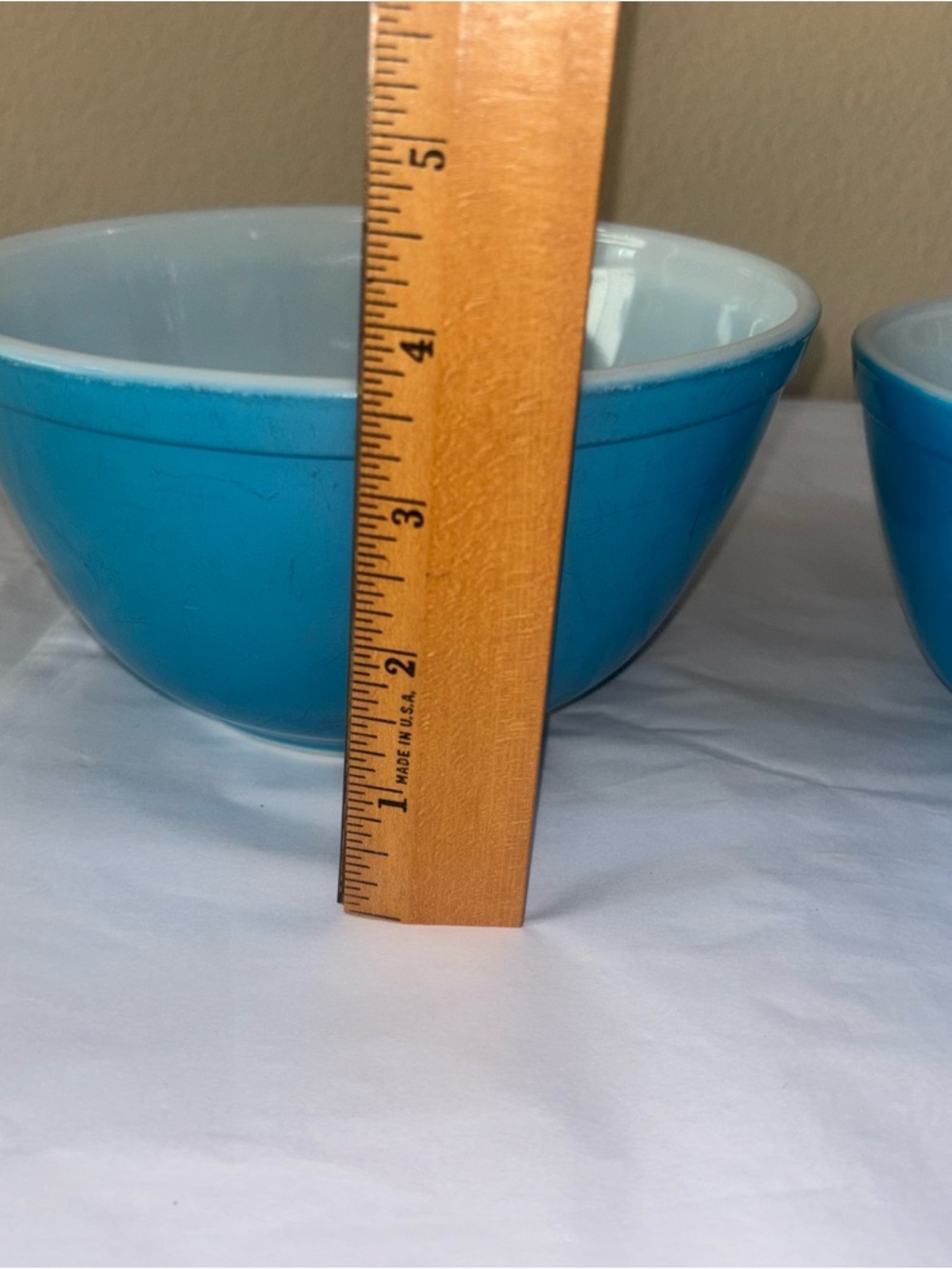 2 Vintage Pyrex Primary Color Americana? Turquoise Blue 401 402 - Picture 13 of 14